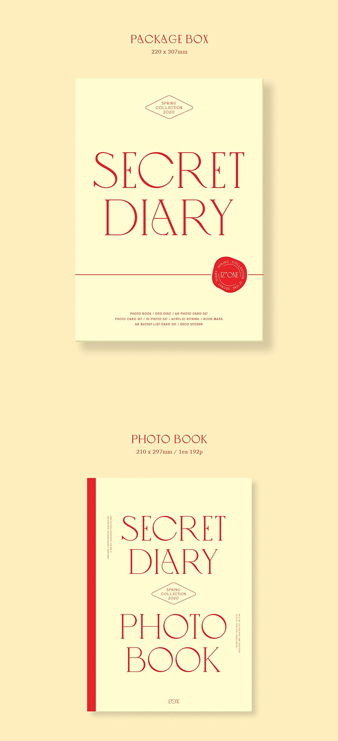 Amazon.co.jp: IZ*ONE SECRET DIARY PHOTOBOOK PACKAGE(輸入盤) : IZ